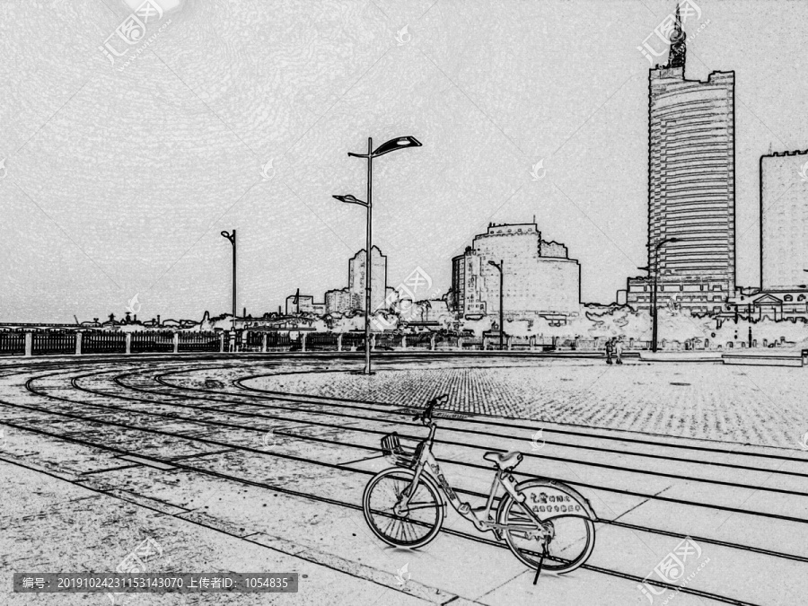城市建筑自行车