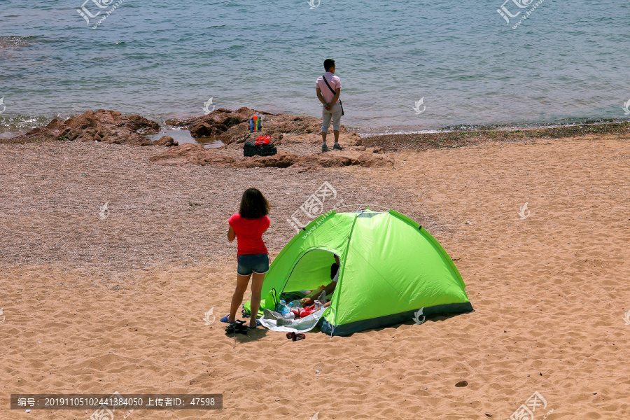 青岛海边帐篷