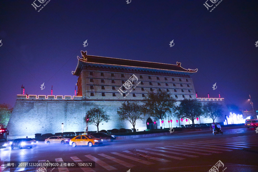 西安古城墙夜景