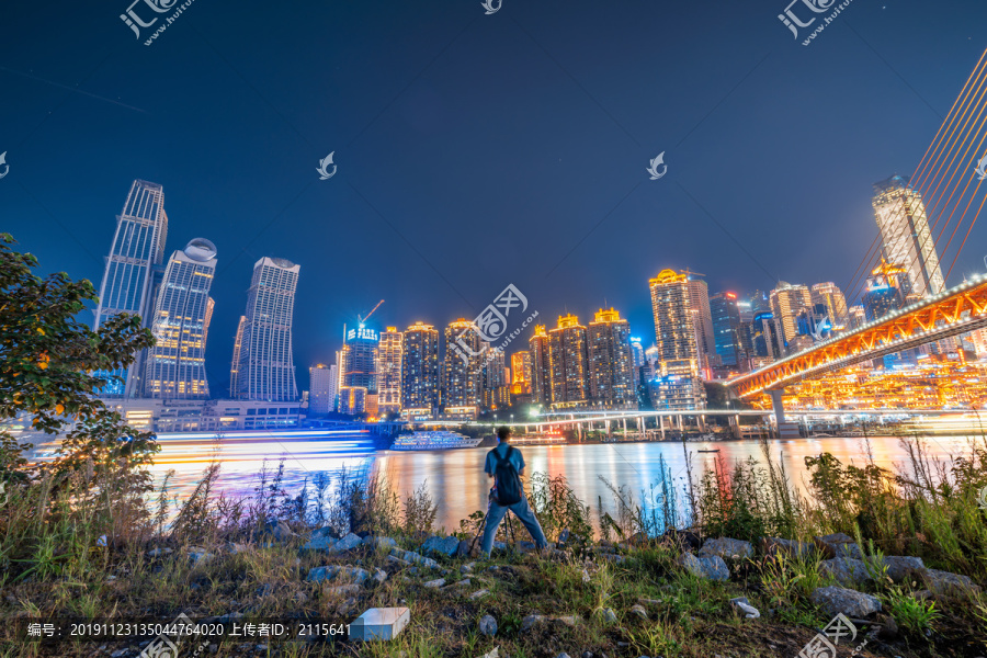 重庆朝天门与千厮门大桥夜景