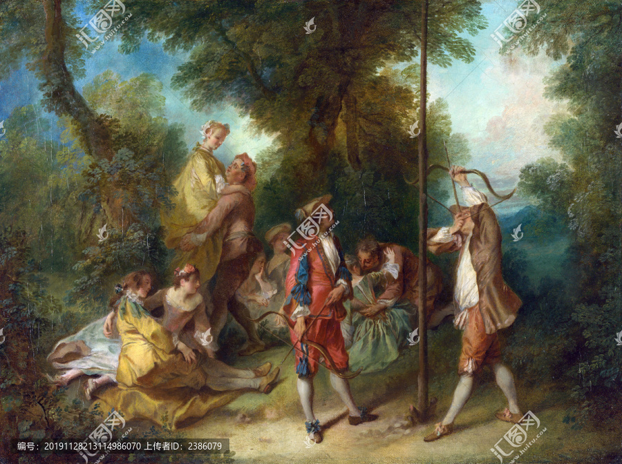 Nicolas,Lancret法国画家尼古拉朗克雷宫廷油画