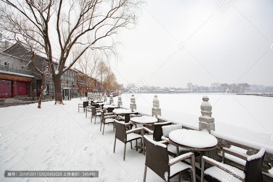 北京什刹海雪景