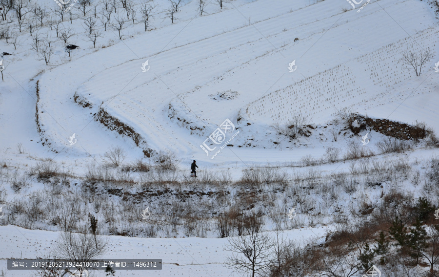 北方冬日美丽的雪后风光