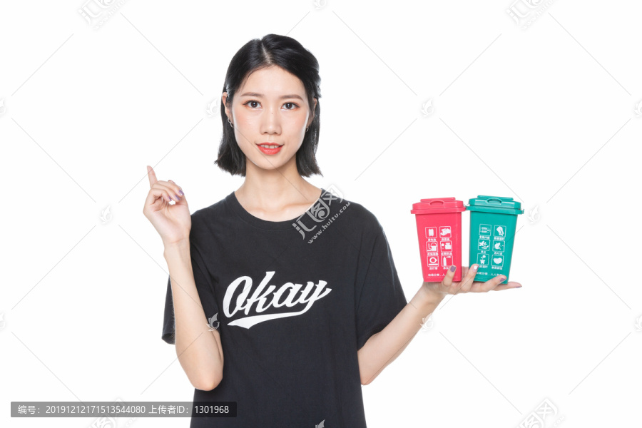 高清垃圾分类人员摄影图片大全