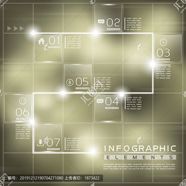 半透明发光信息图表