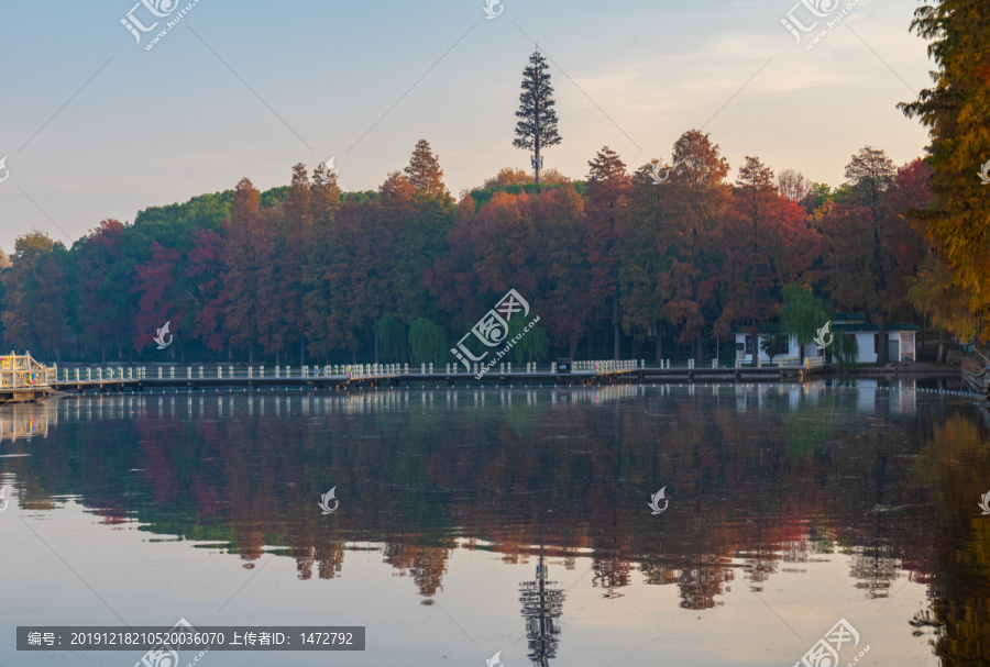 武汉东湖风景区深秋风光