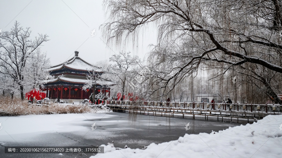 圆明园雪景