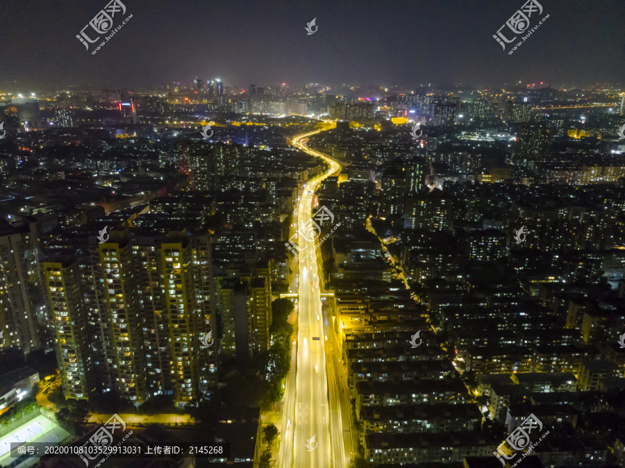 广州都市夜景立交桥