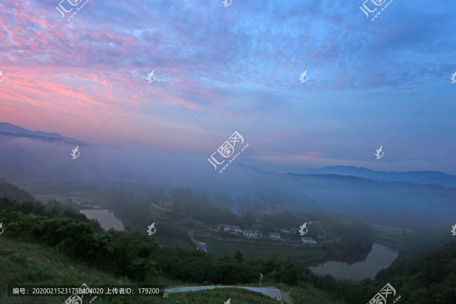 桃花岛日出红霞