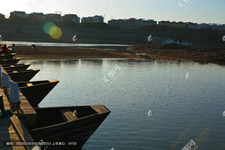 赣州古浮桥风景