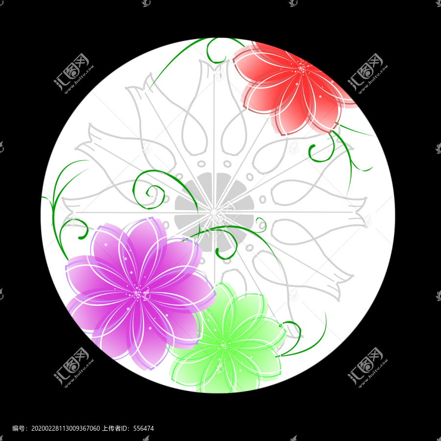 花卉手绘花