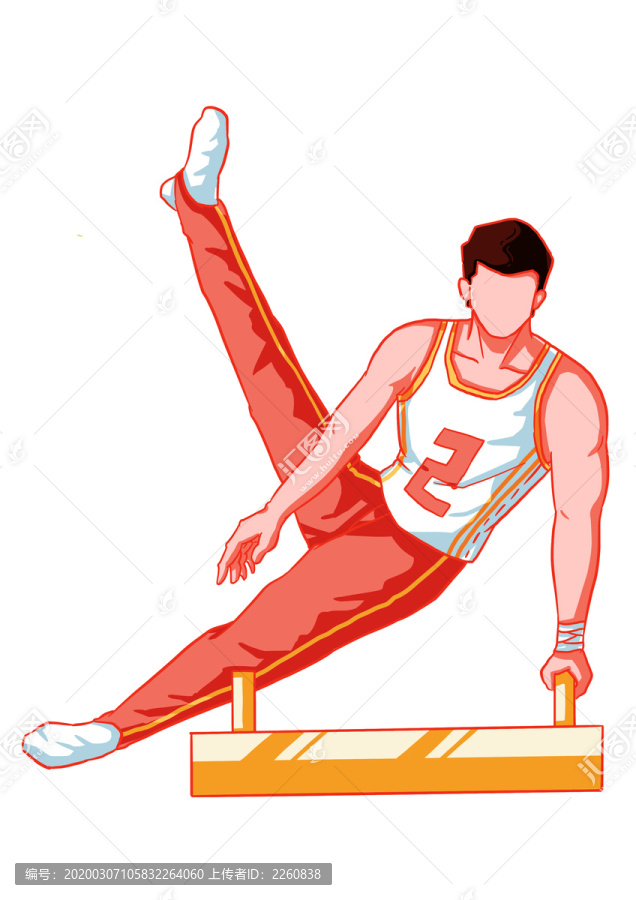 奥运会体育运动健身运动员跳马