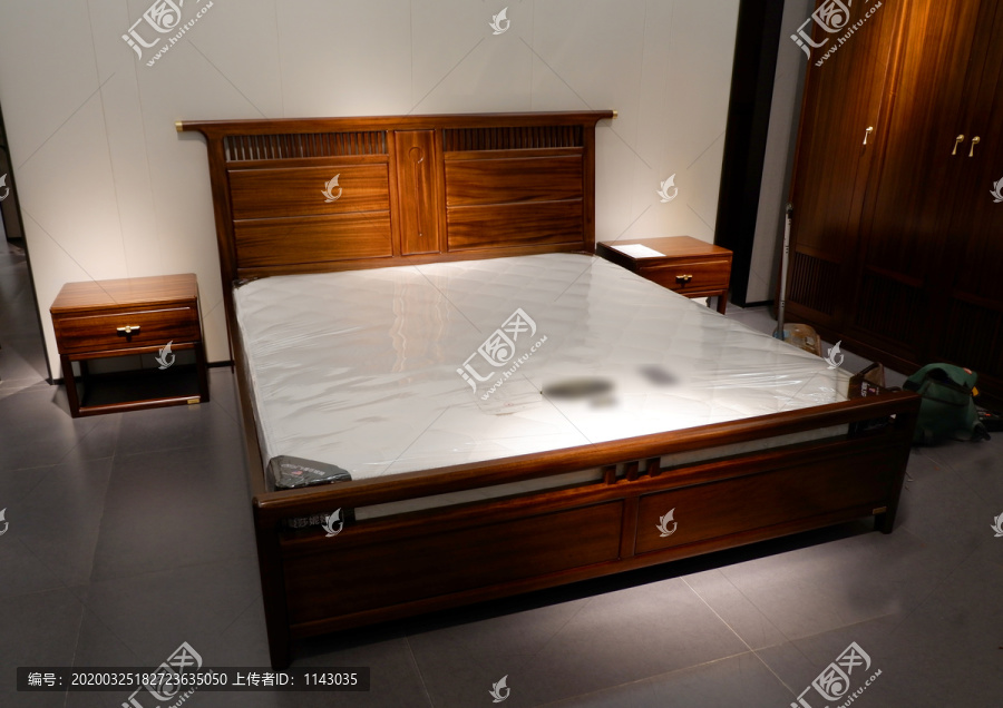 卧室家具实木床双人床高档床组合