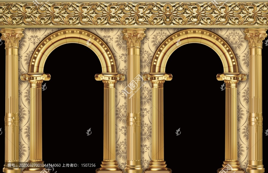 金色欧式拱门