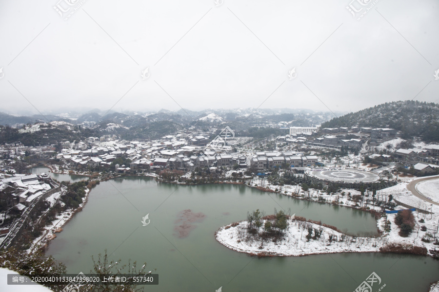 青岩古镇雪景