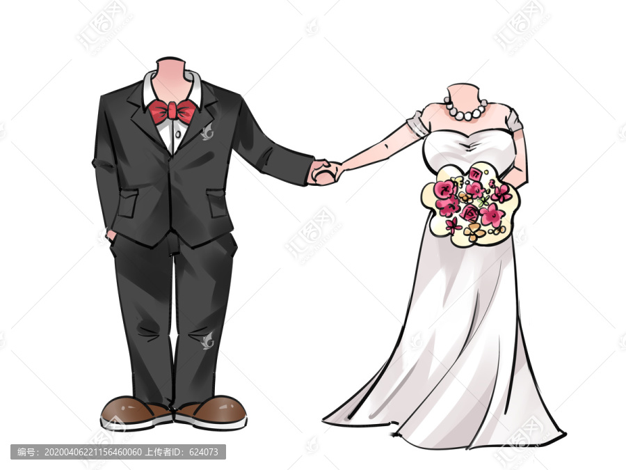 婚纱模板婚礼漫画模板PSD