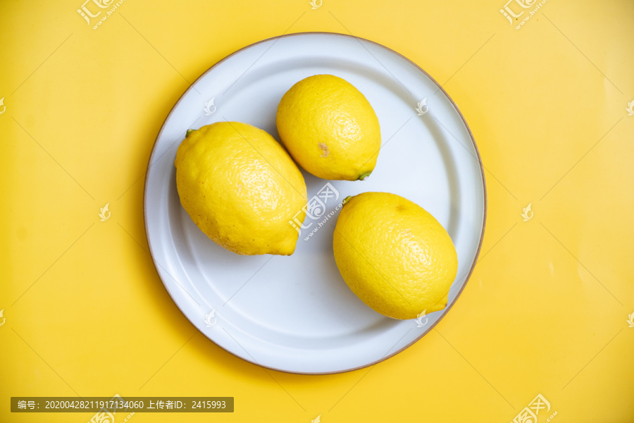 柠檬黄水果蔬菜夏日
