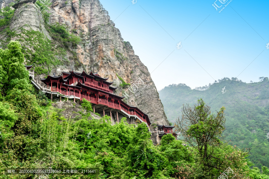 杭州建德大慈岩江南悬空寺清音阁