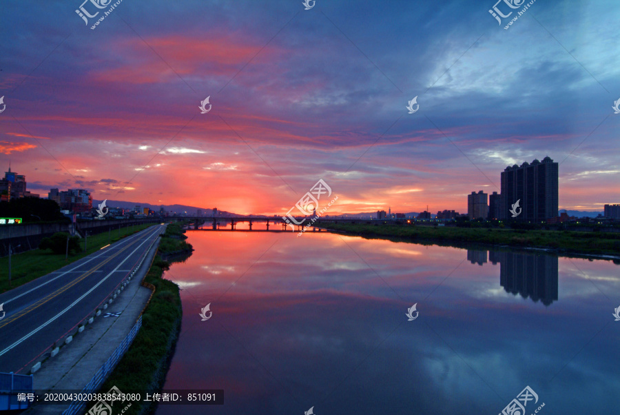 台湾新台北市福州桥风景照