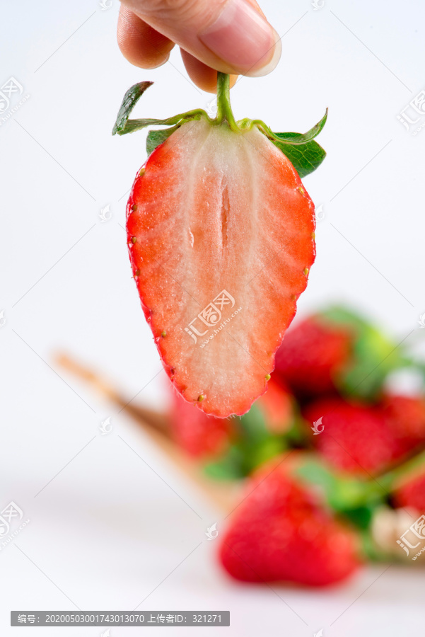 新鲜草莓特写