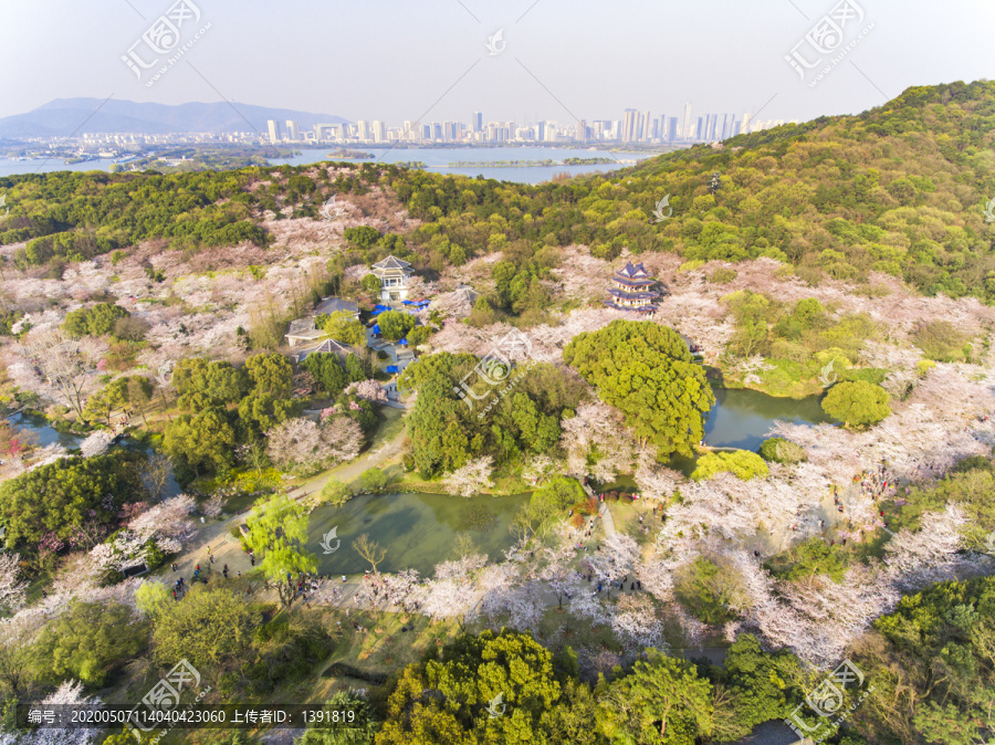 航拍太湖鼋头渚风景区