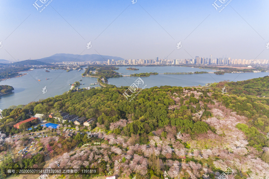 航拍太湖鼋头渚风景区