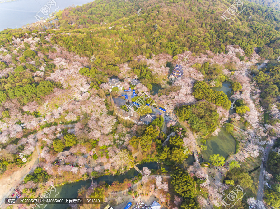 航拍太湖鼋头渚风景区