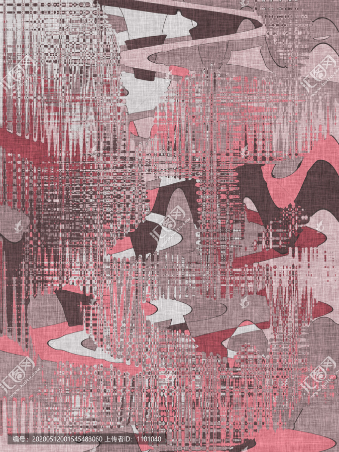 粉红色艺术地毯