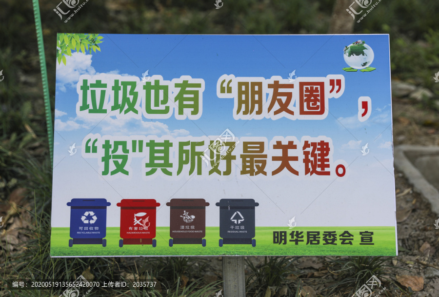 居民小区垃圾分类宣传栏