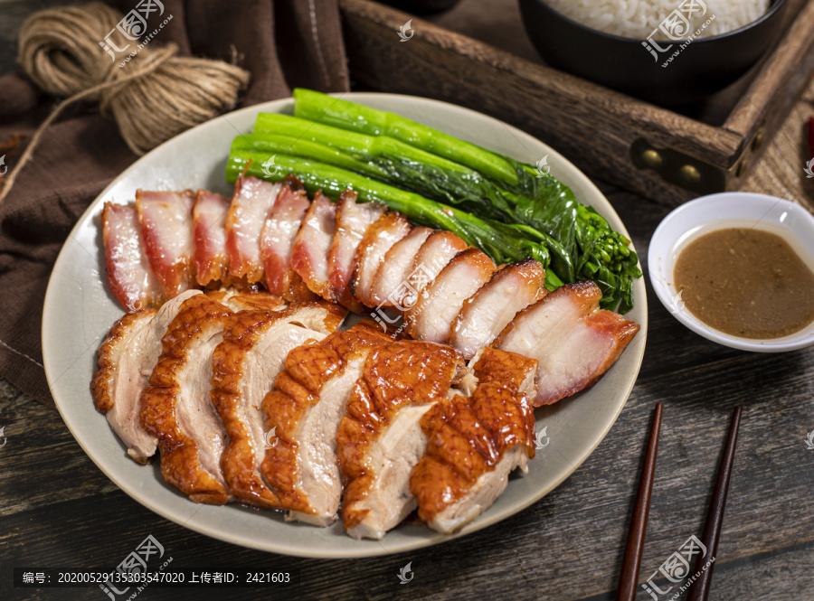 烧鸭拼叉烧