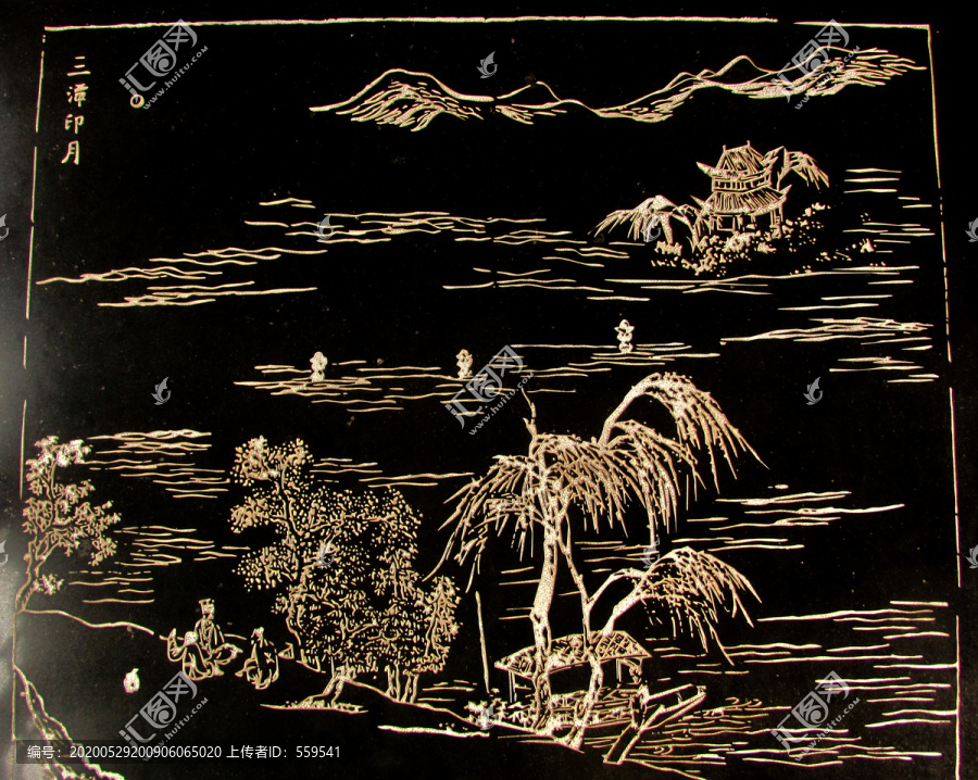 三潭印月壁画