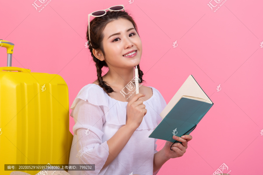 棚拍年轻女子