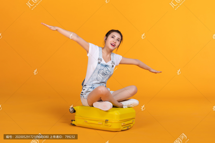 棚拍年轻女子