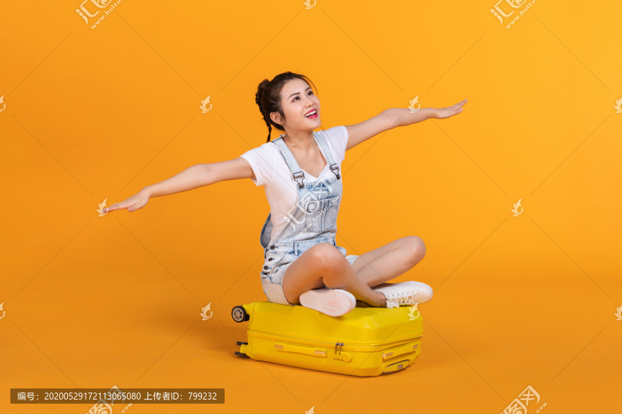 棚拍年轻女子