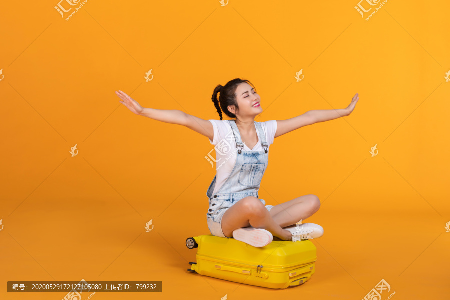 棚拍年轻女子