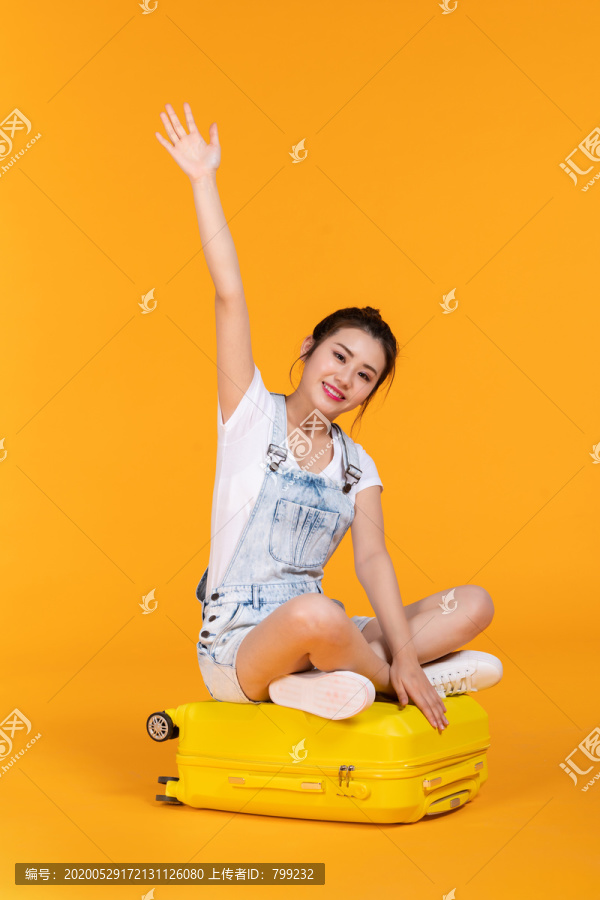 棚拍年轻女子