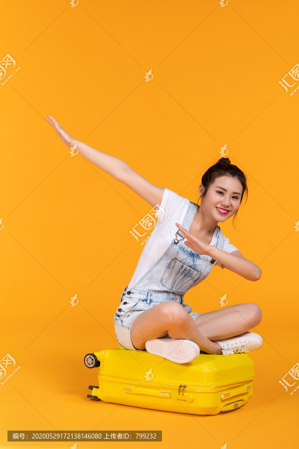 棚拍年轻女子