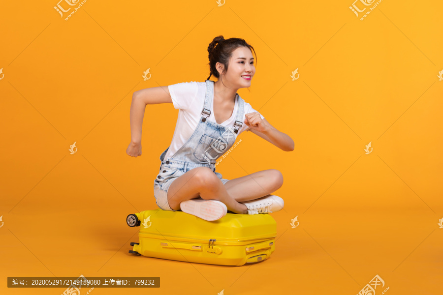 棚拍年轻女子