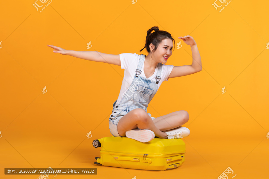 棚拍年轻女子