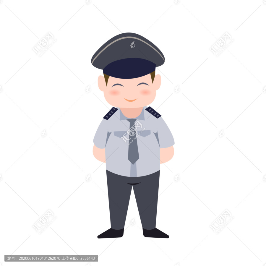 卡通人物保安
