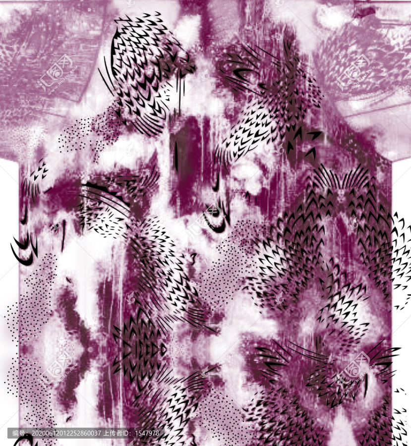 豹纹抽象底纹数码印花