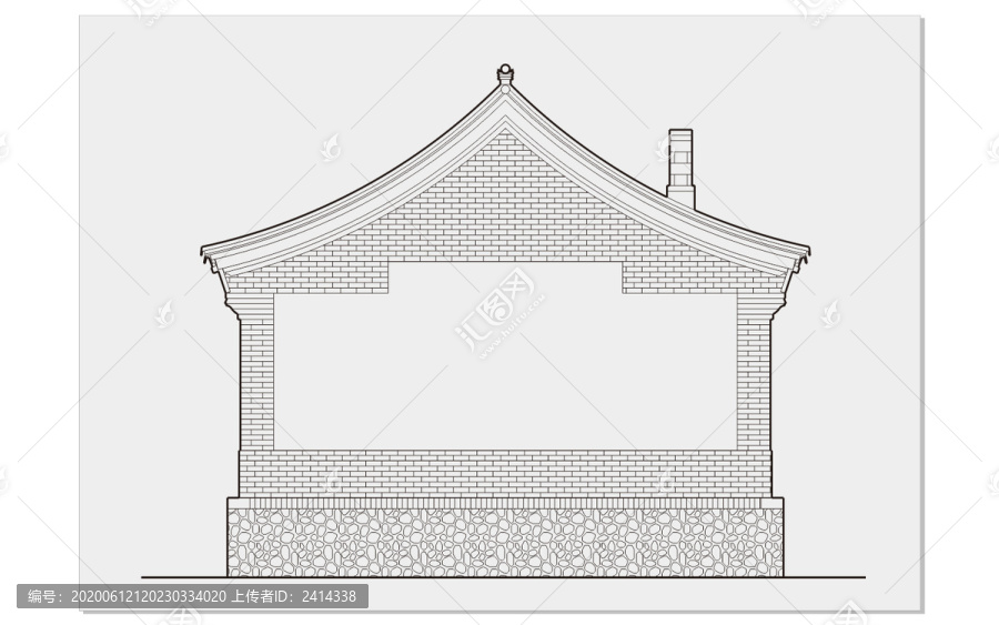 古建筑线稿