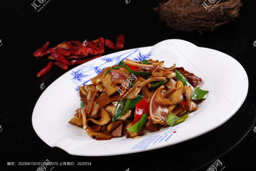豆干炒猪耳