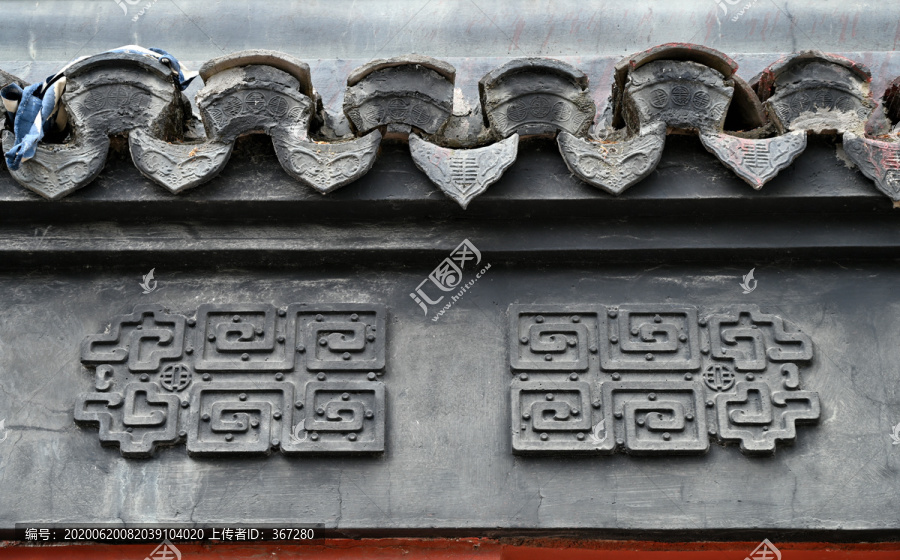 中式古建筑屋檐特写