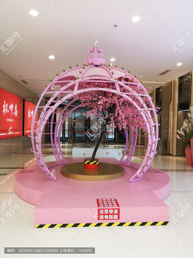 商场酒店粉色拱门装饰