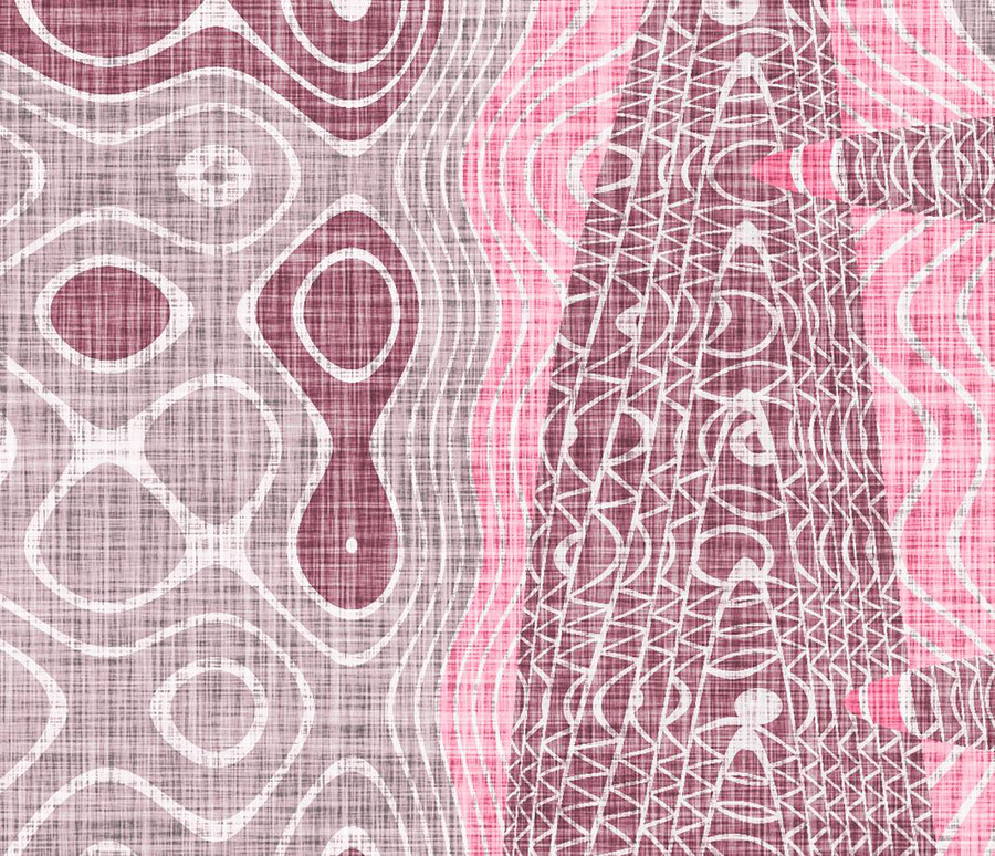 粉红色抽象地毯