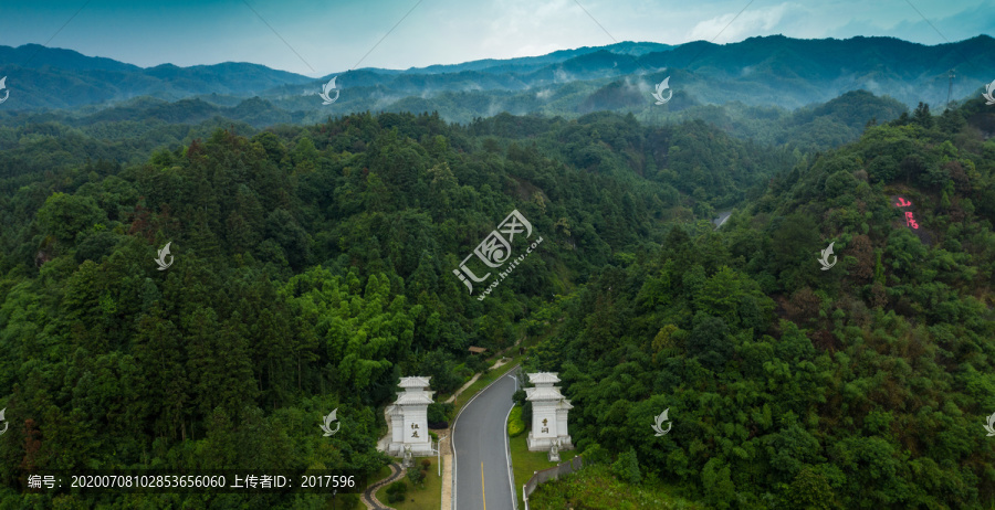 航拍宜黄曹山景区