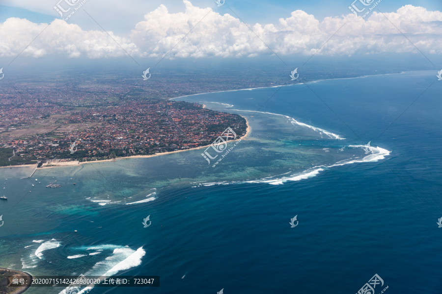 巴厘岛海岸航拍
