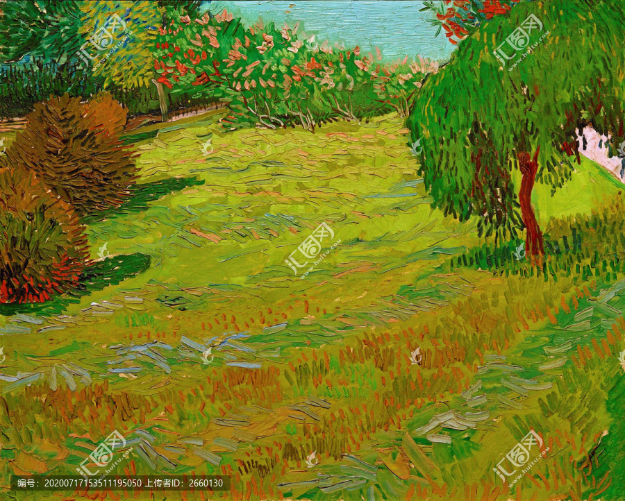 文森特·威廉·梵高梵高公园里阳光明媚的草坪