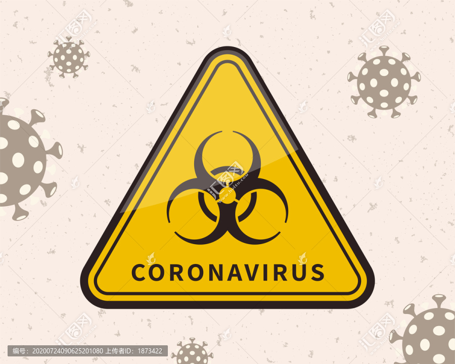 冠状病毒生物灾害标志